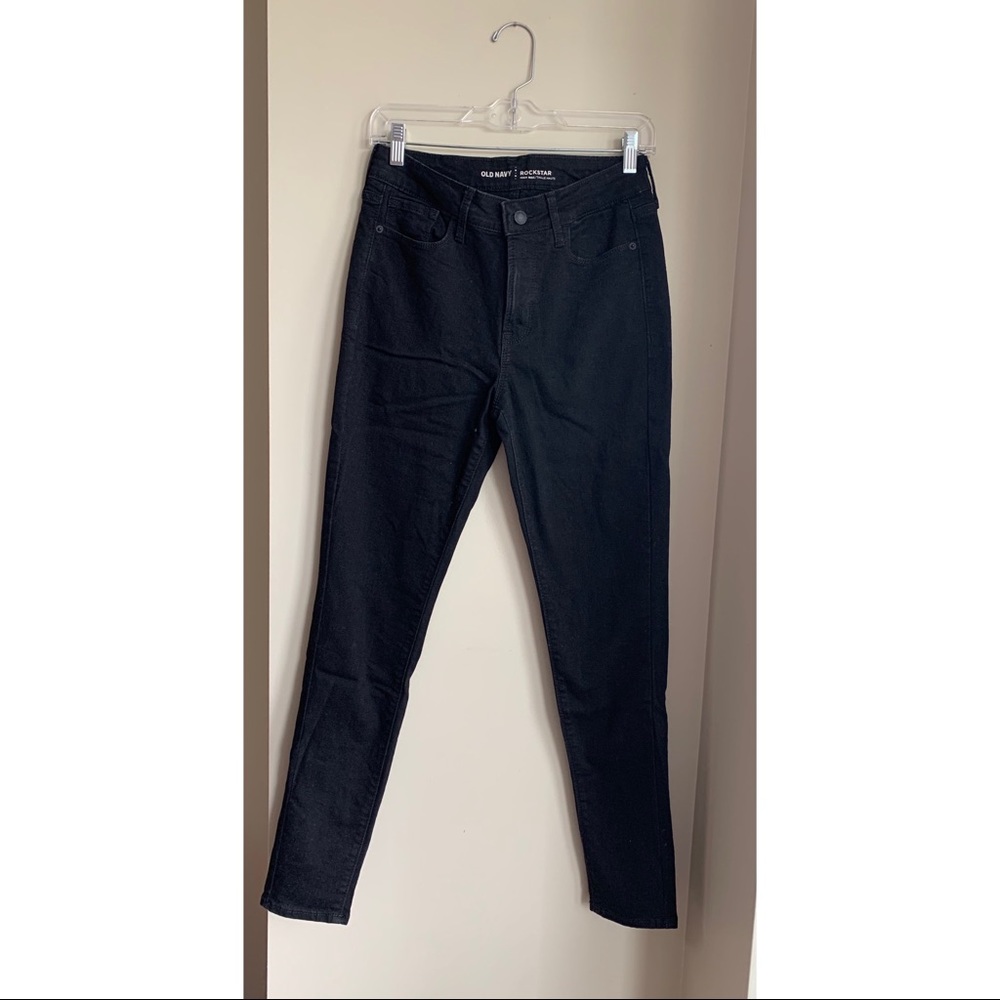 Rockstar High Rise Black Skinny Jeans